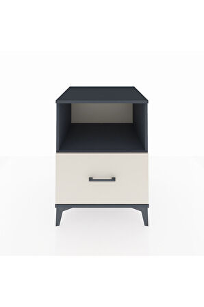 Kronos Komodin Tek Raflı Tek Çekmeceli 60x59x80 Antrasit-Aytaşı