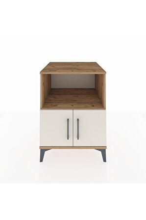 Kronos Komodin 2 Raflı 2 Kapaklı 60x59x80 Çam-Aytaşı