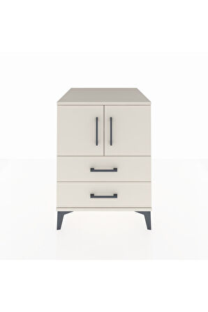 Kronos Komodin 2 Raflı 2 Çekmeceli 2 Kapaklı 60x59x80 Aytaşı-Aytaşı