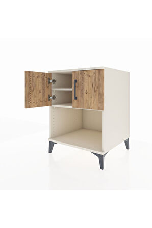 Kronos Komodin 2 Raflı 2 Kapaklı 60x59x80 Aytaşı-Çam