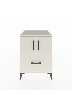 Kronos Komodin 2 Raflı Tek Çekmeceli 2 Kapaklı 60x59x80 Aytaşı-Aytaşı