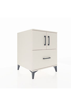 Kronos Komodin 2 Raflı Tek Çekmeceli 2 Kapaklı 60x59x80 Aytaşı-Aytaşı