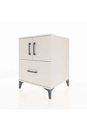 Kronos Komodin 2 Raflı Tek Çekmeceli 2 Kapaklı 60x59x80 Aytaşı-Aytaşı
