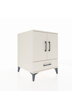 Kronos Komodin 2 Raflı Tek Çekmeceli 2 Kapaklı 60x59x80 Aytaşı-Aytaşı