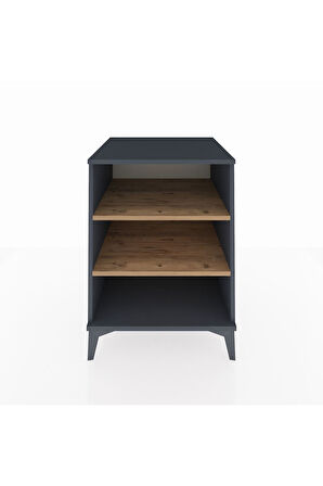 Kronos Komodin 2 Raflı 60x59x80 Antrasit-Çam