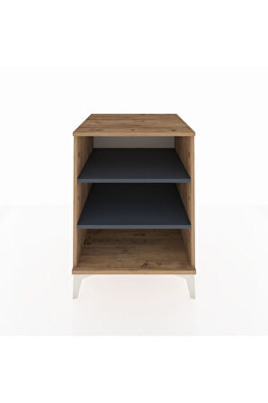 Kronos Komodin 2 Raflı 60x59x80 Çam-Antrasit