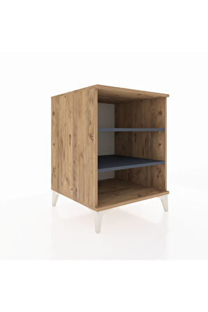 Kronos Komodin 2 Raflı 60x59x80 Çam-Antrasit