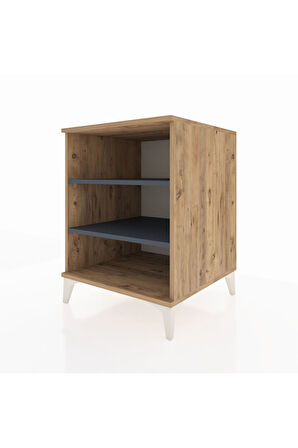 Kronos Komodin 2 Raflı 60x59x80 Çam-Antrasit