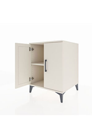 Kronos Komodin Tek Raflı 2 Kapaklı 60x59x80 Aytaşı-Aytaşı