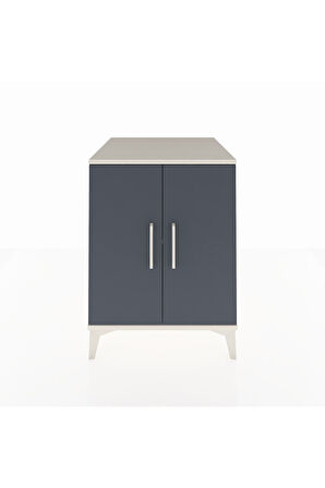 Kronos Komodin Tek Raflı 2 Kapaklı 60x59x80 Aytaşı-Antrasit