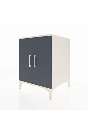 Kronos Komodin Tek Raflı 2 Kapaklı 60x59x80 Aytaşı-Antrasit