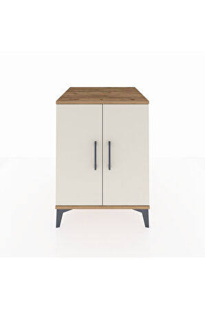 Kronos Komodin Tek Raflı 2 Kapaklı 60x59x80 Çam-Aytaşı