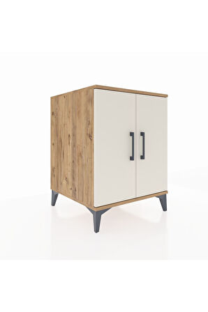 Kronos Komodin Tek Raflı 2 Kapaklı 60x59x80 Çam-Aytaşı