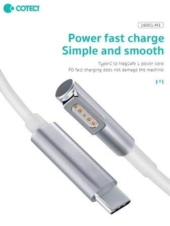 Delux Serisi COTECi MacBook USB-C Şarj ve Data Kablosu Ekipman Enerji İşlem
