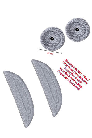 Roborock S8 Maxv Ultra Robot süpürge Uyumlu Kenar süpürme ve Paspas Bezi Braketi