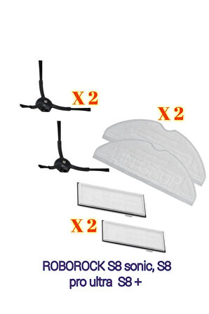 Roborock S8+ S8 sonic S8 pro ultra uyumlu yedek parça seti
