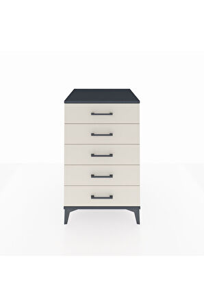 Kronos Komodin 5 Çekmeceli 60x59x96 Antrasit-Aytaşı