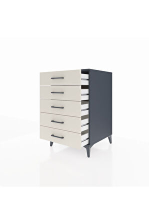 Kronos Komodin 5 Çekmeceli 60x59x96 Antrasit-Aytaşı
