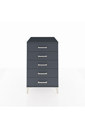 Kronos Komodin 5 Çekmeceli 60x59x96 Antrasit-Antrasit
