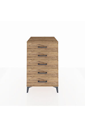 Kronos Komodin 5 Çekmeceli 60x59x96 Çam-Çam