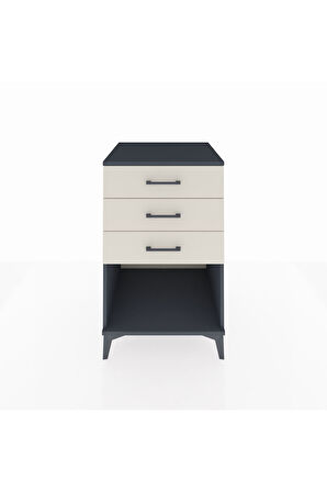 Kronos Komodin 3 Çekmeceli 60x59x96 Antrasit-Aytaşı