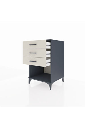 Kronos Komodin 3 Çekmeceli 60x59x96 Antrasit-Aytaşı