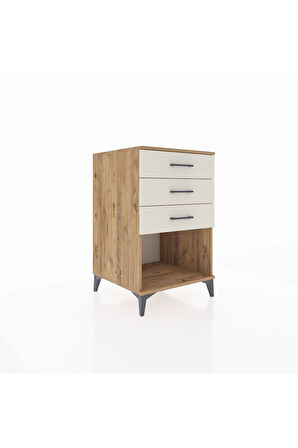 Kronos Komodin 3 Çekmeceli 60x59x96 Çam-Aytaşı