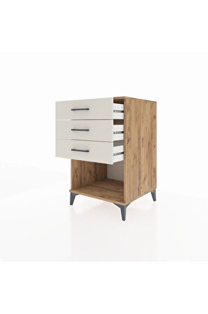 Kronos Komodin 3 Çekmeceli 60x59x96 Çam-Aytaşı