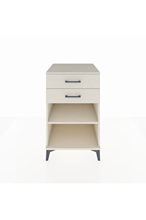 Kronos Komodin Tek Raflı 2 Çekmeceli 60x59x96 Aytaşı-Aytaşı