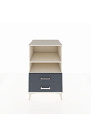 Kronos Komodin 2 Raflı 2 Çekmeceli 60x59x96 Aytaşı-Antrasit