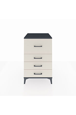 Kronos Komodin 4 Çekmeceli 60x59x96 Antrasit-Aytaşı