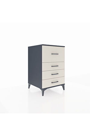 Kronos Komodin 4 Çekmeceli 60x59x96 Antrasit-Aytaşı