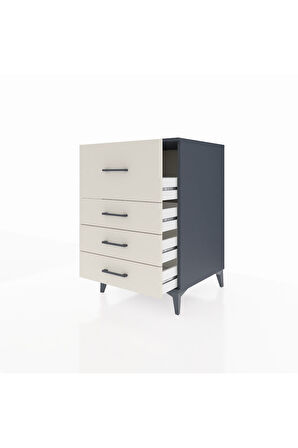 Kronos Komodin 4 Çekmeceli 60x59x96 Antrasit-Aytaşı