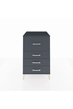 Kronos Komodin 4 Çekmeceli 60x59x96 Antrasit-Antrasit