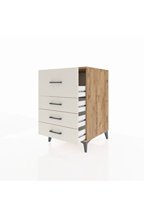 Kronos Komodin 4 Çekmeceli 60x59x96 Çam-Aytaşı