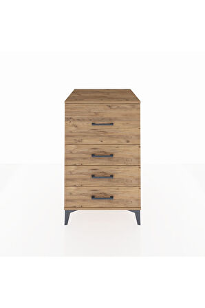 Kronos Komodin 4 Çekmeceli 60x59x96 Çam-Çam
