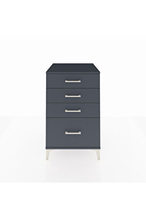 Kronos Komodin 4 Çekmeceli 60x59x96 Antrasit-Antrasit