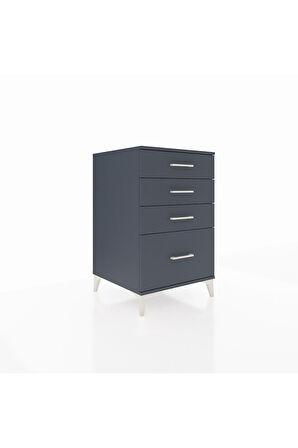 Kronos Komodin 4 Çekmeceli 60x59x96 Antrasit-Antrasit