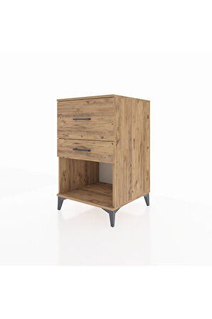 Kronos Komodin 2 Çekmeceli 60x59x96 Çam-Çam