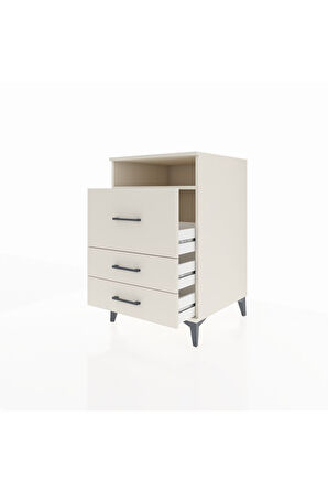 Kronos Komodin Tek Raflı 3 Çekmeceli 60x59x96 Aytaşı-Aytaşı