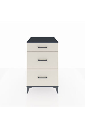 Kronos Komodin 3 Çekmeceli 60x59x96 Antrasit-Aytaşı