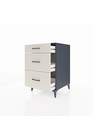 Kronos Komodin 3 Çekmeceli 60x59x96 Antrasit-Aytaşı