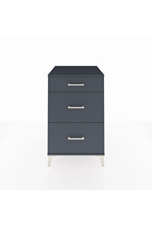 Kronos Komodin 3 Çekmeceli 60x59x96 Antrasit-Antrasit