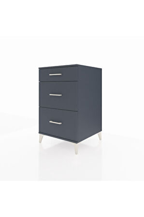 Kronos Komodin 3 Çekmeceli 60x59x96 Antrasit-Antrasit