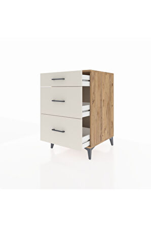 Kronos Komodin 3 Çekmeceli 60x59x96 Çam-Aytaşı