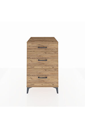 Kronos Komodin 3 Çekmeceli 60x59x96 Çam-Çam