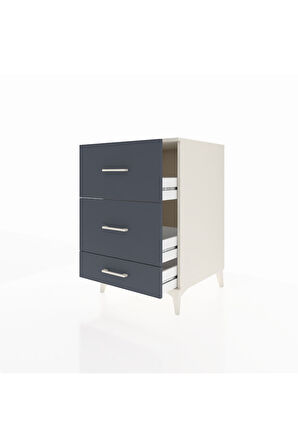 Kronos Komodin 3 Çekmeceli 60x59x96 Aytaşı-Antrasit