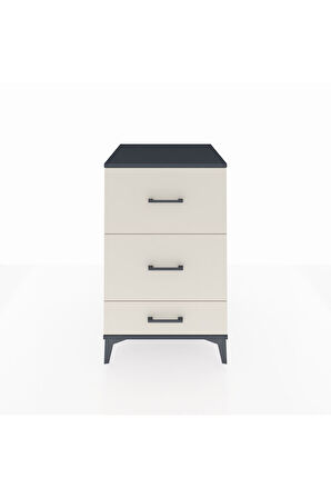 Kronos Komodin 3 Çekmeceli 60x59x96 Antrasit-Aytaşı