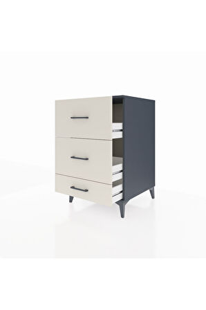 Kronos Komodin 3 Çekmeceli 60x59x96 Antrasit-Aytaşı