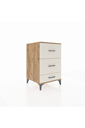 Kronos Komodin 3 Çekmeceli 60x59x96 Çam-Aytaşı